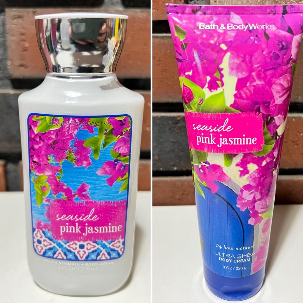 Bath and Body Works Seaside Pink Jasmine Body Lotion and Body Cream